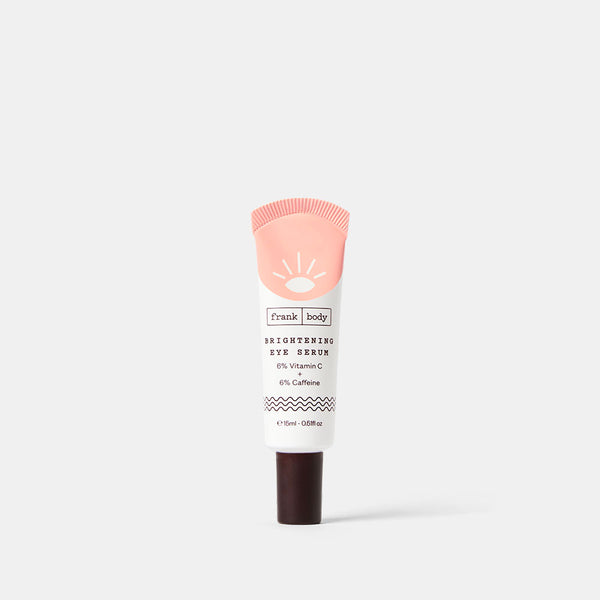 A tube of frank body Brightening Eye Serum.